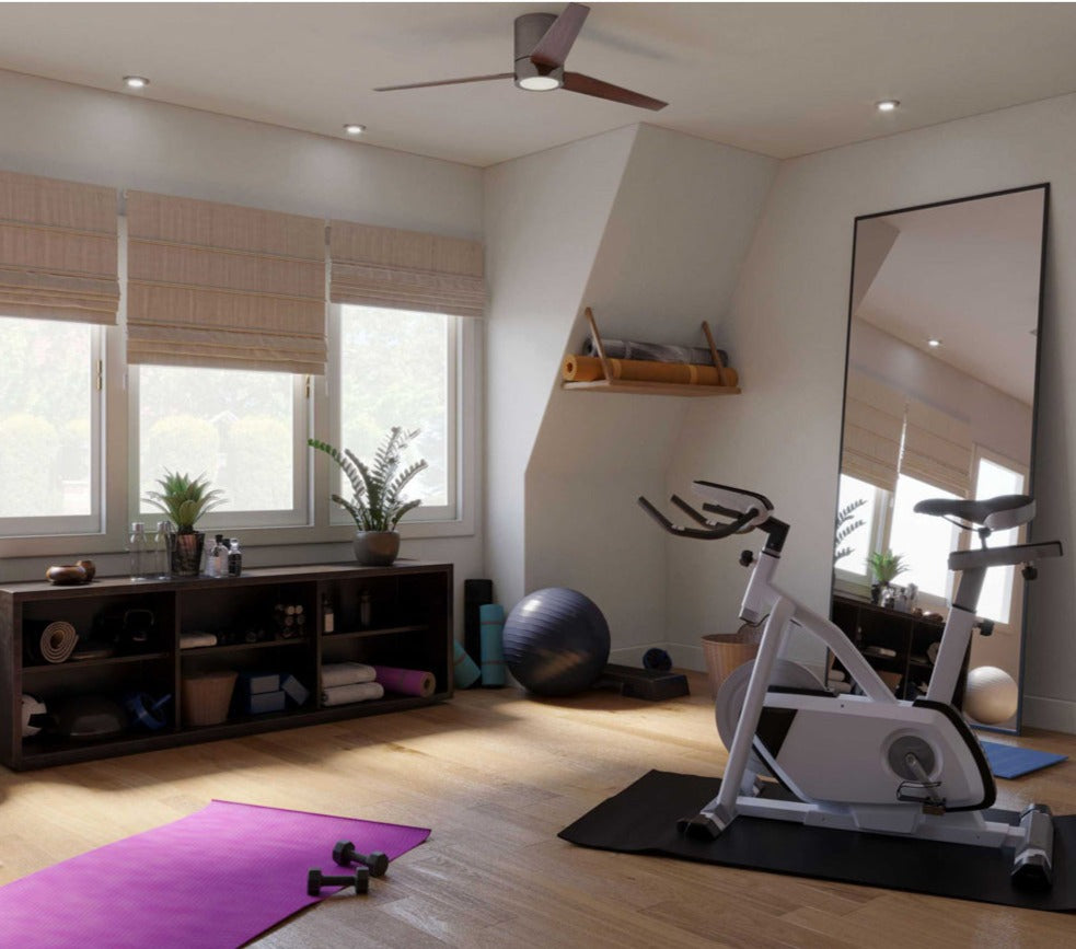 Braden 56" 3-Blade Indoor Hugger Ceiling Fan Brushed Nickel