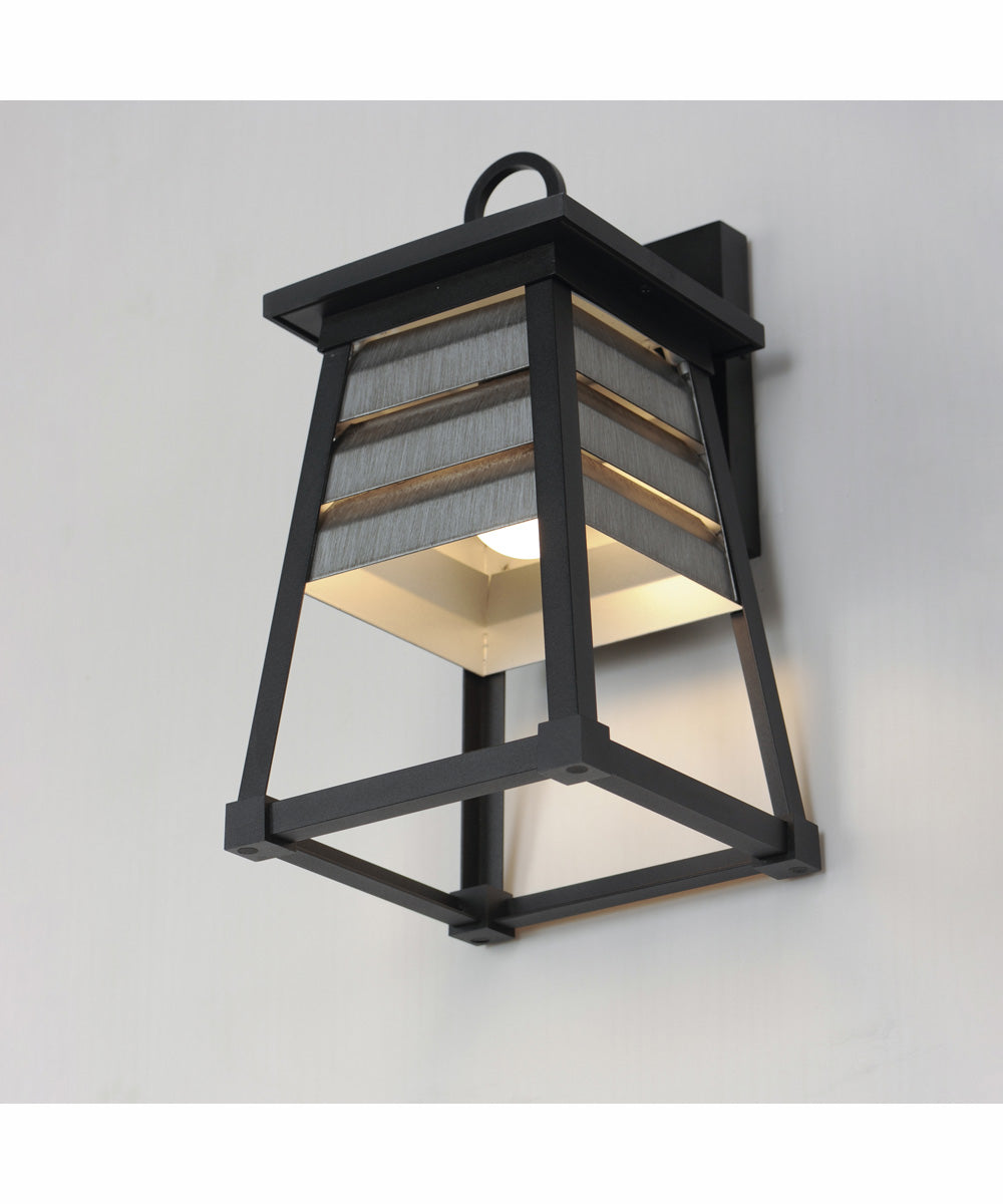 Shutters Vivex 1-Light Small Outdoor Wall Sconce Weathered Zinc/Black