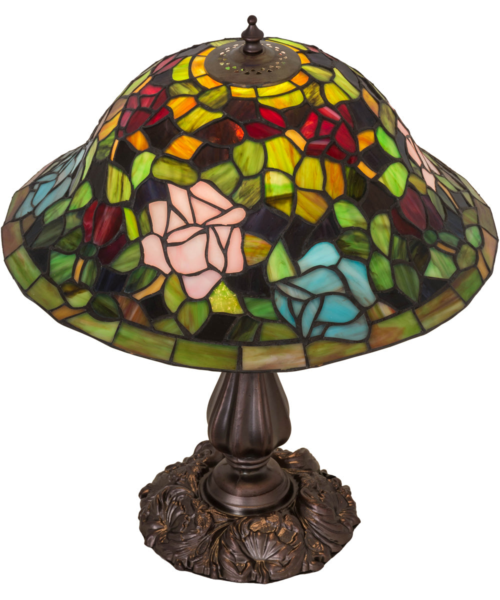 19"H Rosebush  Tiffany Table Lamp