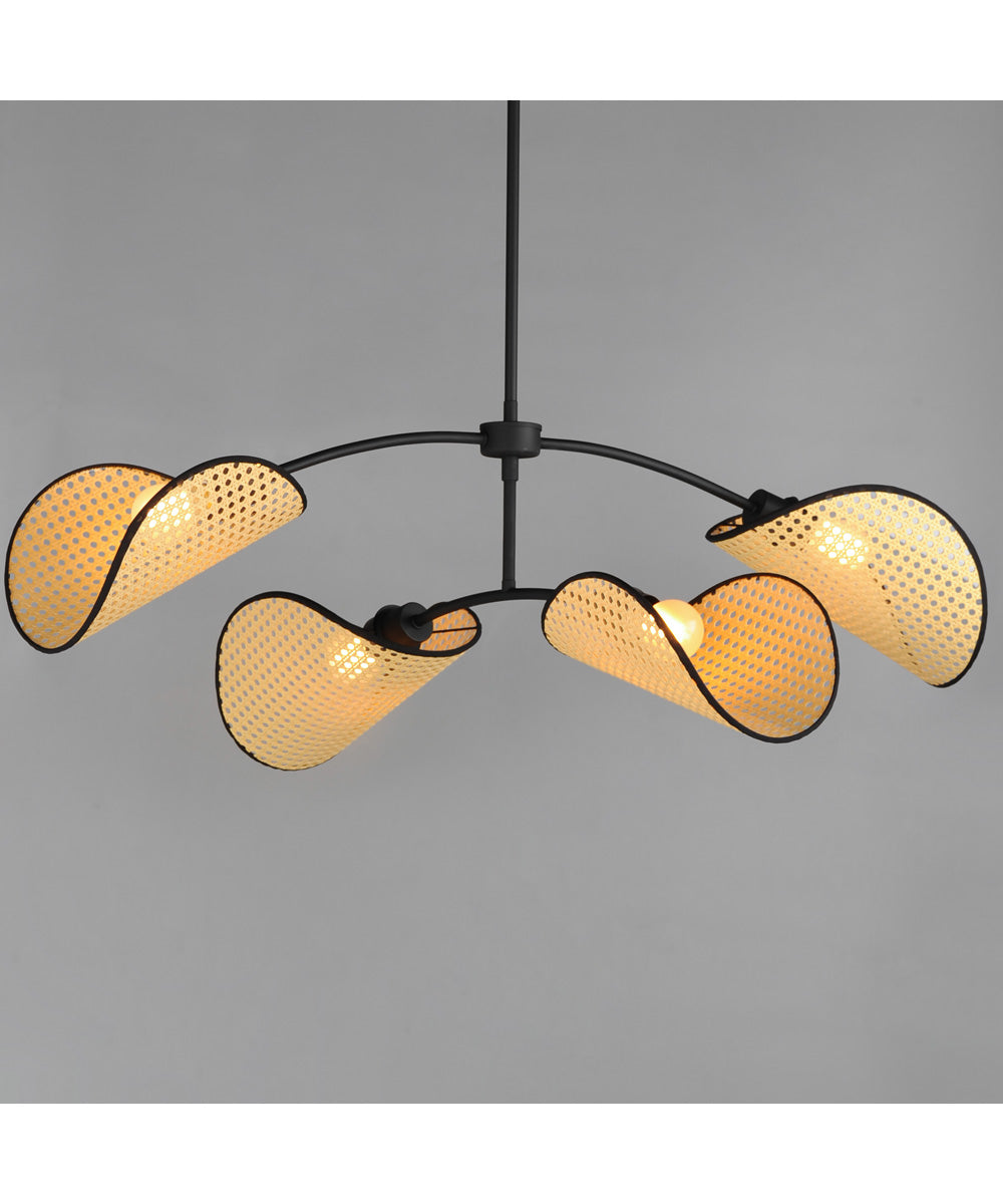 Bonnet 4-Light Chandelier Black