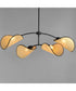 Bonnet 4-Light Chandelier Black