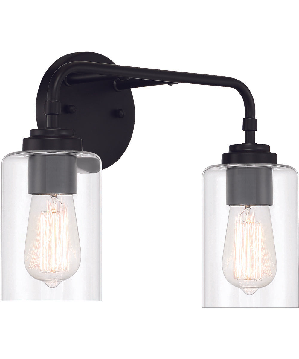 Stowe 2-Light Vanity Flat Black