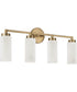 Alyssa 4-Light Vanity Aged Brass
