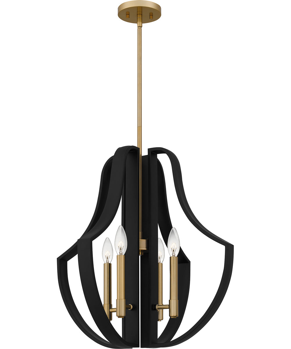 Quoizel Pendant 4-light Pendant Matte Black