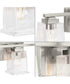 Gilmour 3-Light Modern Farmhouse Clear Glass Bath Vanity Light Brushed Nickel