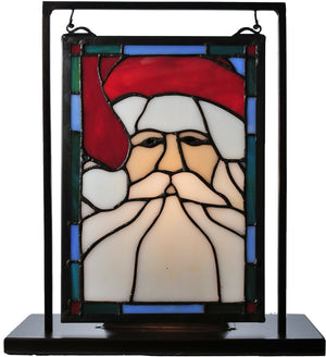 11"H x 10"W Santa Head Lighted Mini Tabletop Window