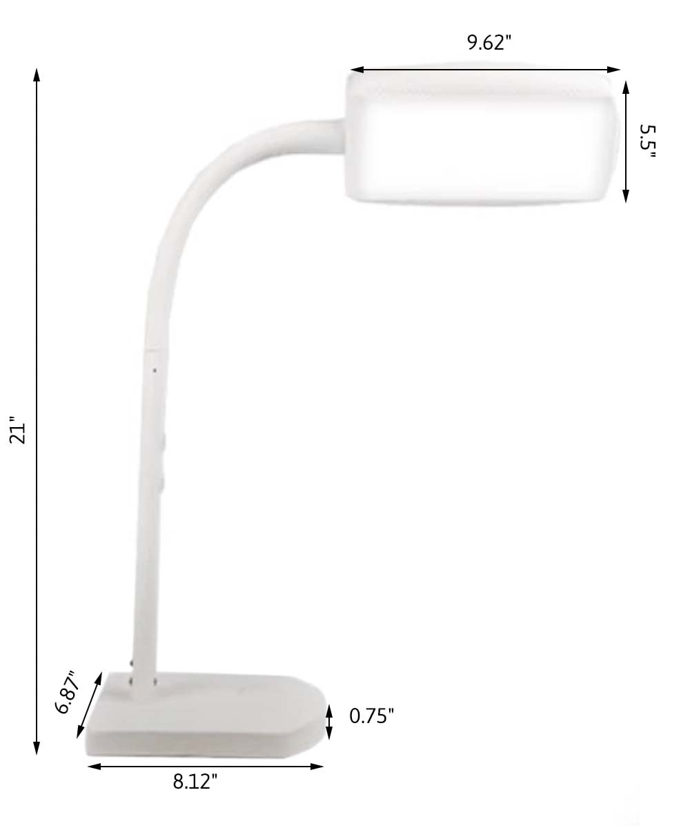 Varilum 30w LED White Desk Lamp with Charging Base