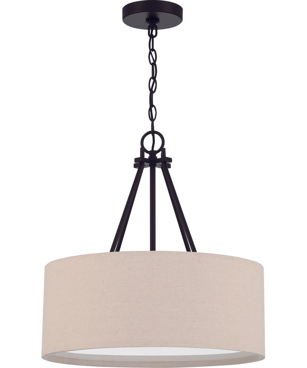 Duke 3-Light Pendant Flat Black