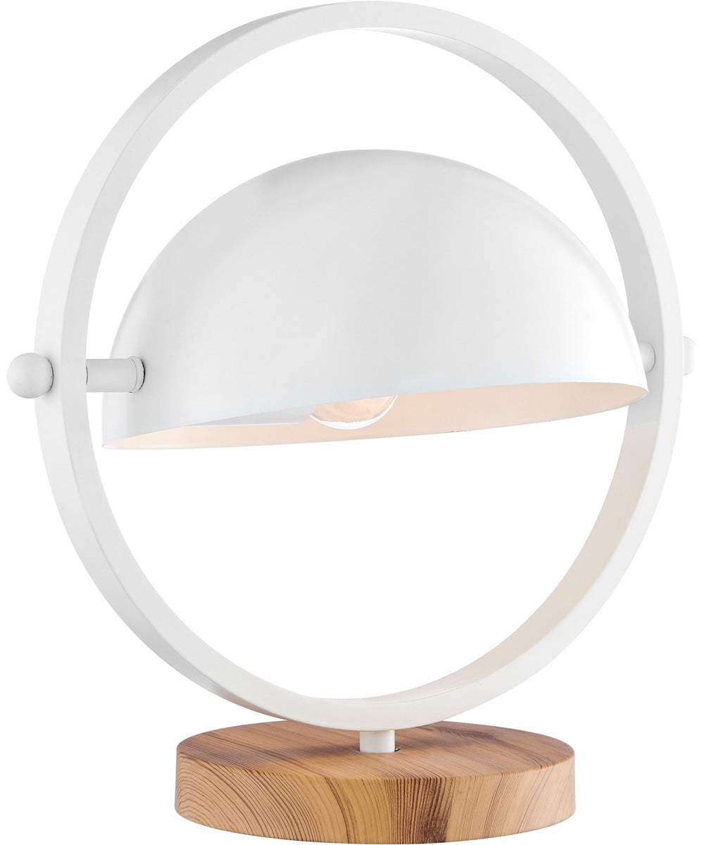 Wanda 1-Light Table Lamp White/Wood Finished