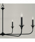 Presley 6-Light Chandelier Matte Black