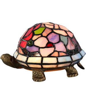 Toto Turtle Floral Tiffany Accent Lamp