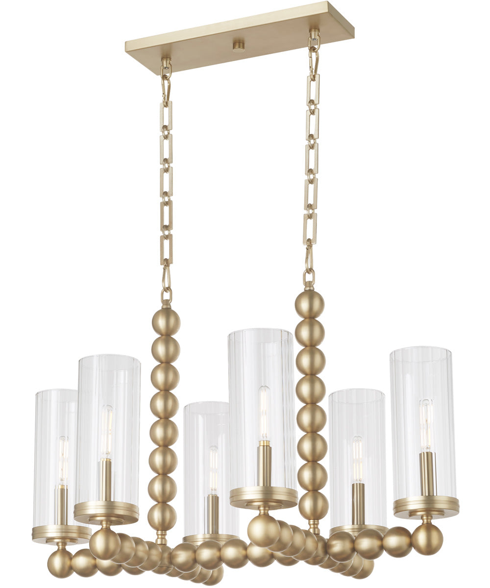 Tamara Day's Lee Boulevard 6-light Chandelier Aged Brass