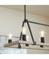 Paxton 10-light Chandelier Textured Black w/ Weathered Oak Finish