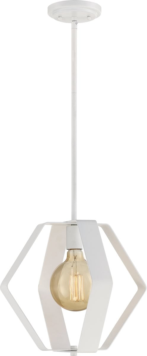 10"W Zen 1-Light Pendant White