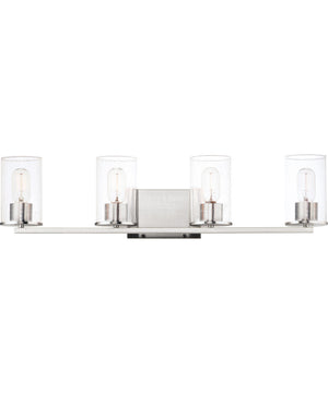 Sleek 4-Light Bath Vanity Satin Nickel