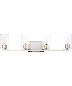 Sleek 4-Light Bath Vanity Satin Nickel