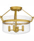 Quoizel Semi-Flush Mount Medium 4-light Semi Flush Mount Aged Brass