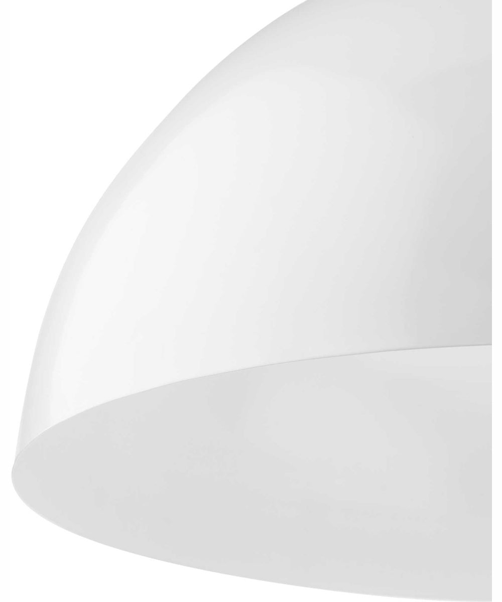 Perimeter 1-Light Mid-Century Modern Pendant with metal Shade White