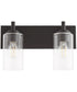 Fallstaff 2-light Bath Vanity Light Matte Black