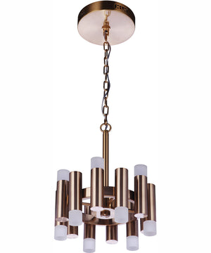 Simple Lux 12-Light Convertible Semi Flush Satin Brass
