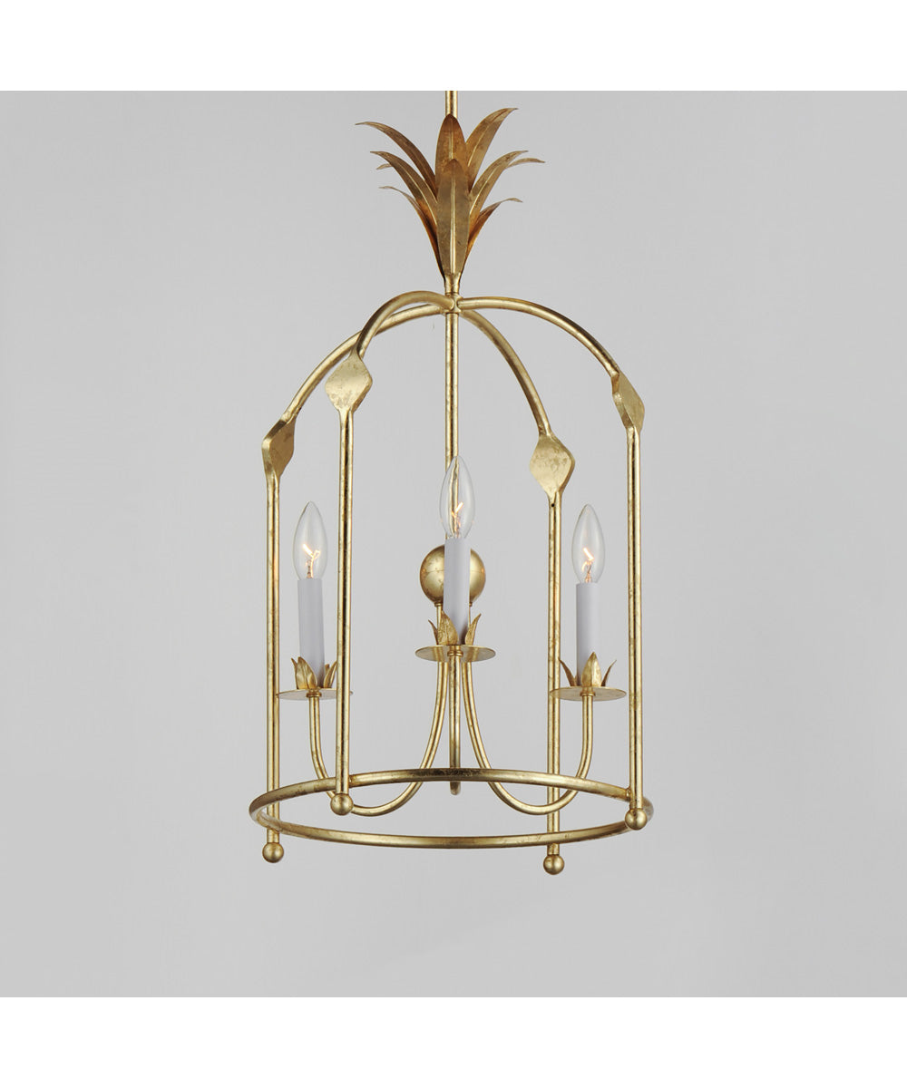 Paloma 3-Light Foyer Pendant Gold Leaf