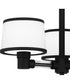 Kylen Extra Large 3-light Semi Flush Mount Matte Black