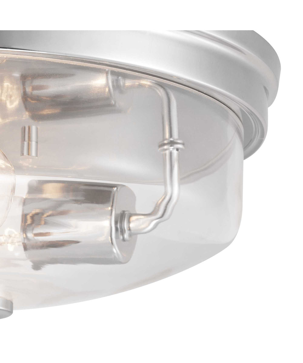 Blakely 2-Light 13-5/8" Flush Mount Polished Nickel