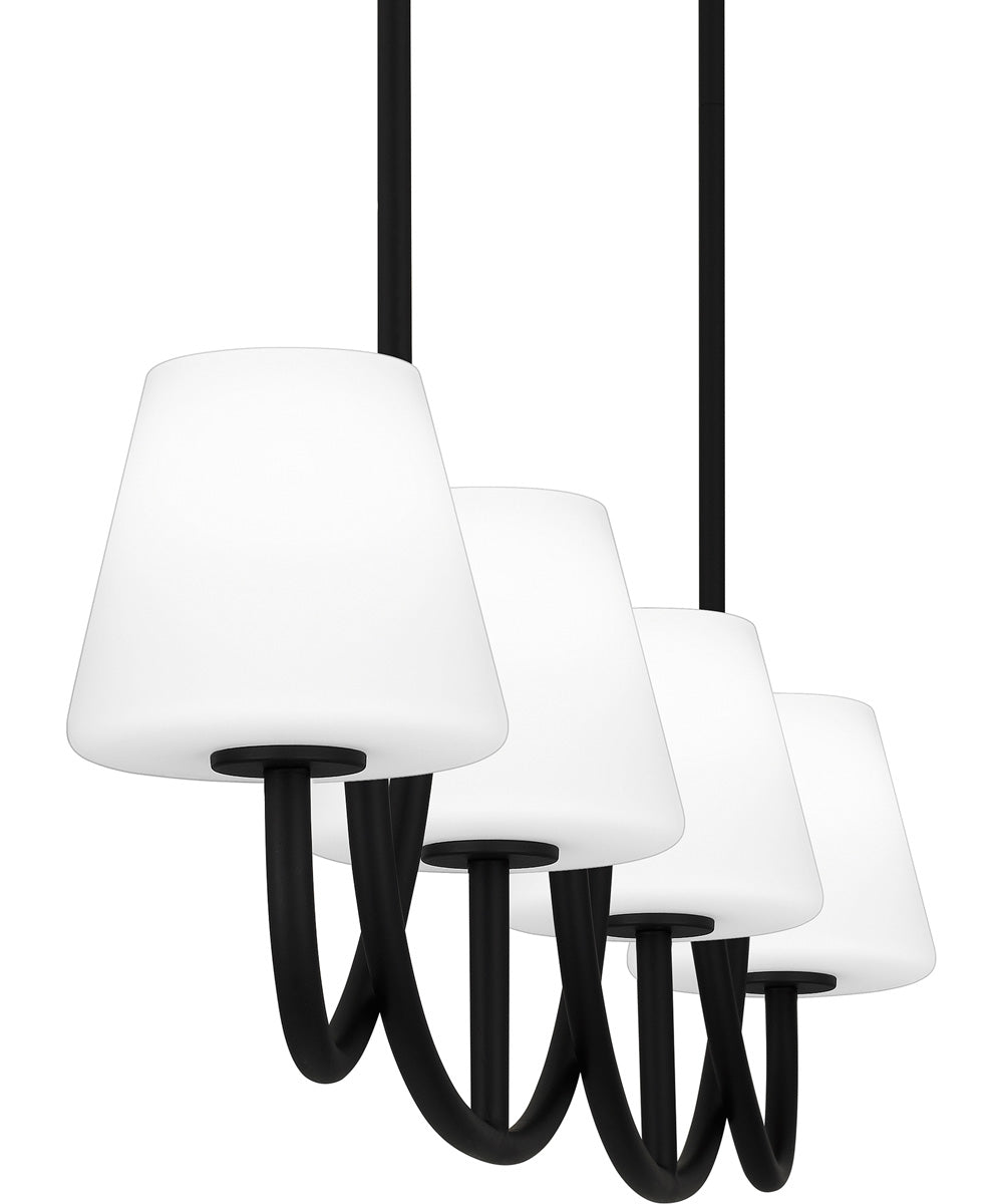 Atkins Medium 4-light Island Light Matte Black