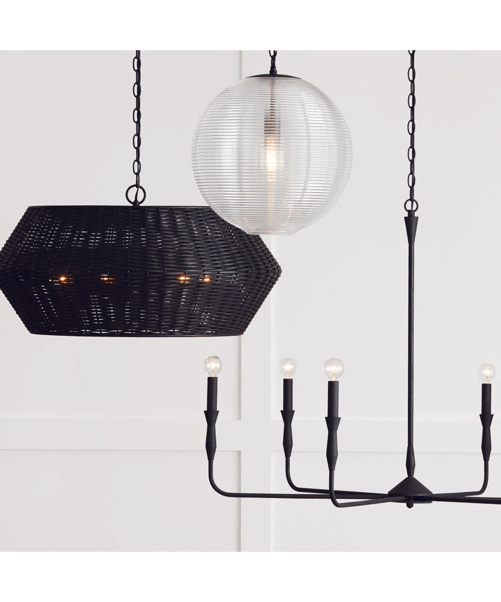 Paloma 8-Light Chandelier Textured Black