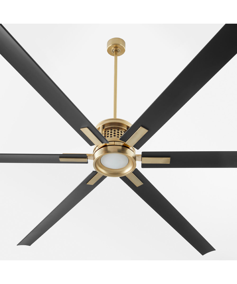 120" Zeus Patio Ceiling Fan Aged Brass