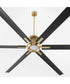 120" Zeus Patio Ceiling Fan Aged Brass