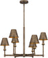 Cross 6-light Chandelier Statuary Bronze