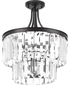 Glimmer 3-Light 19" Semi-Flush Convertible Antique Bronze