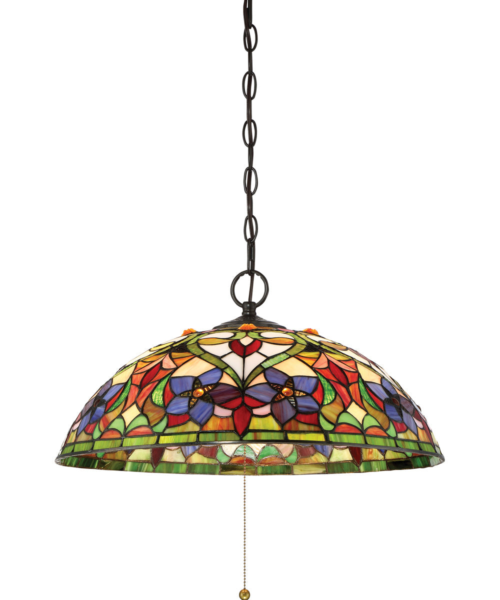 Violets 3-light Pendant Vintage Bronze