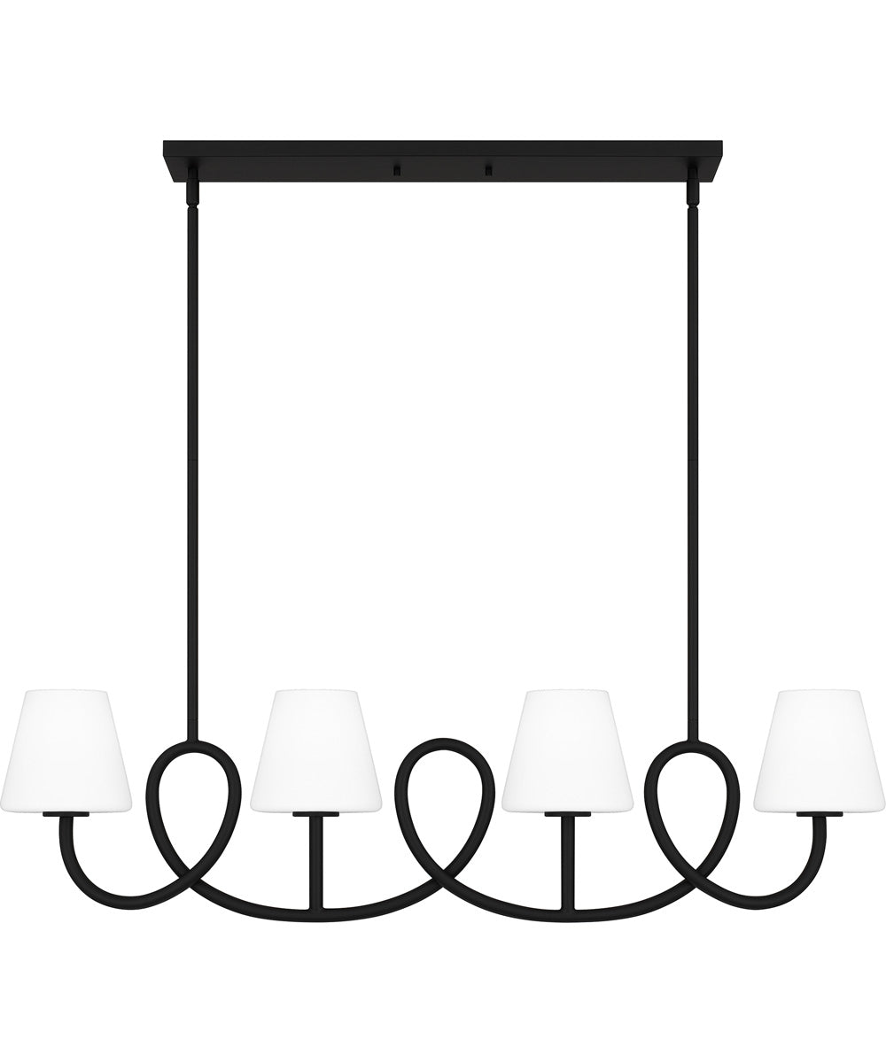 Atkins Medium 4-light Island Light Matte Black