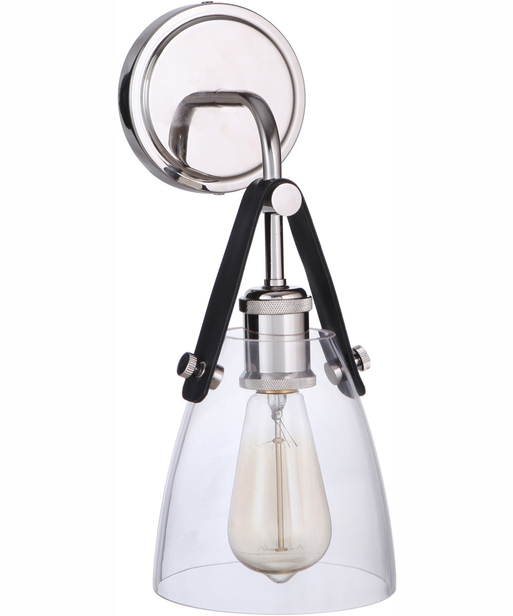 Hagen 1-Light Wall Sconce Polished Nickel