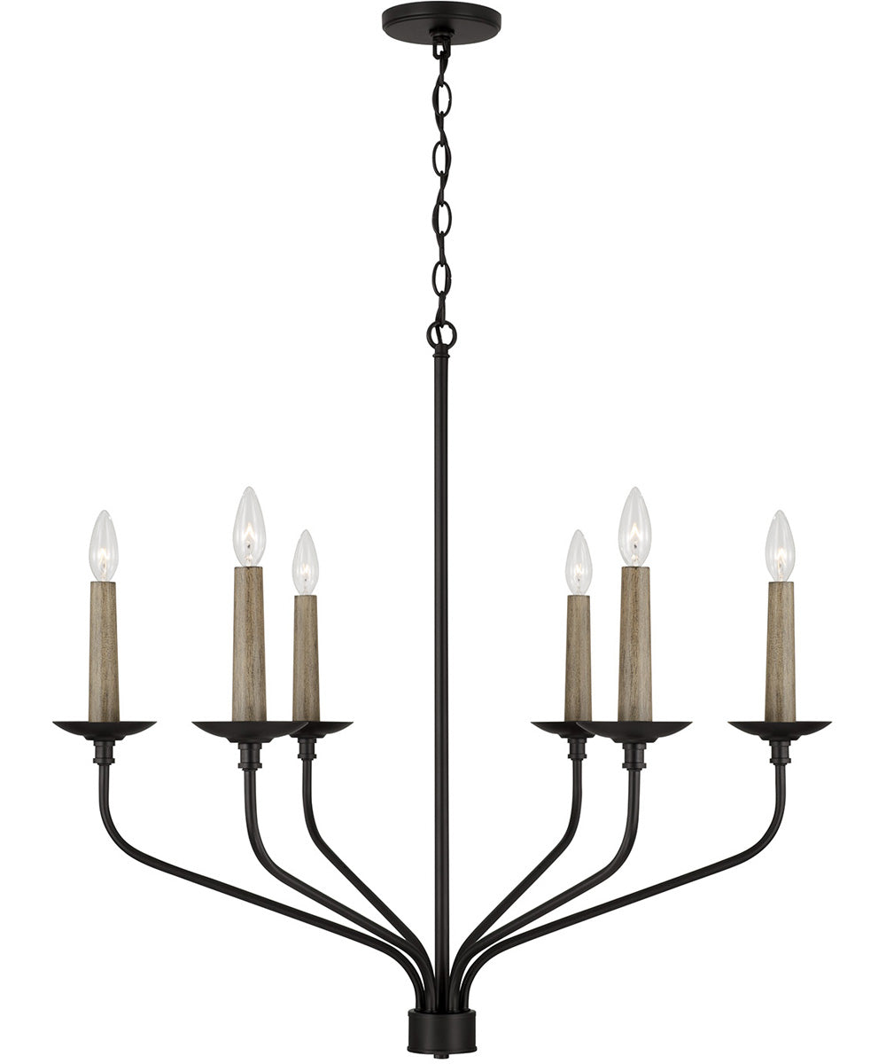 Wilder 6-Light Chandelier Matte Black