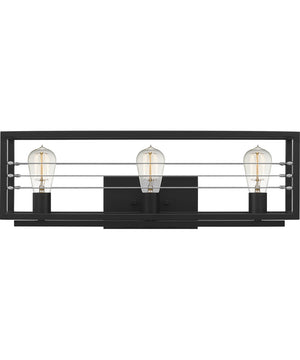 Awendaw Large 3-light Bath Light Matte Black