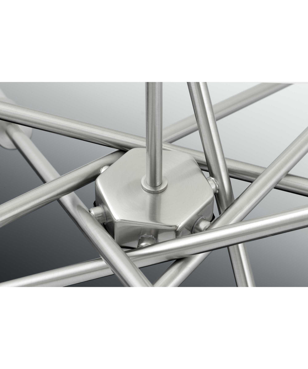 Astra 6-Light Mid-Century Modern Chandelier Light Brushed Nickel