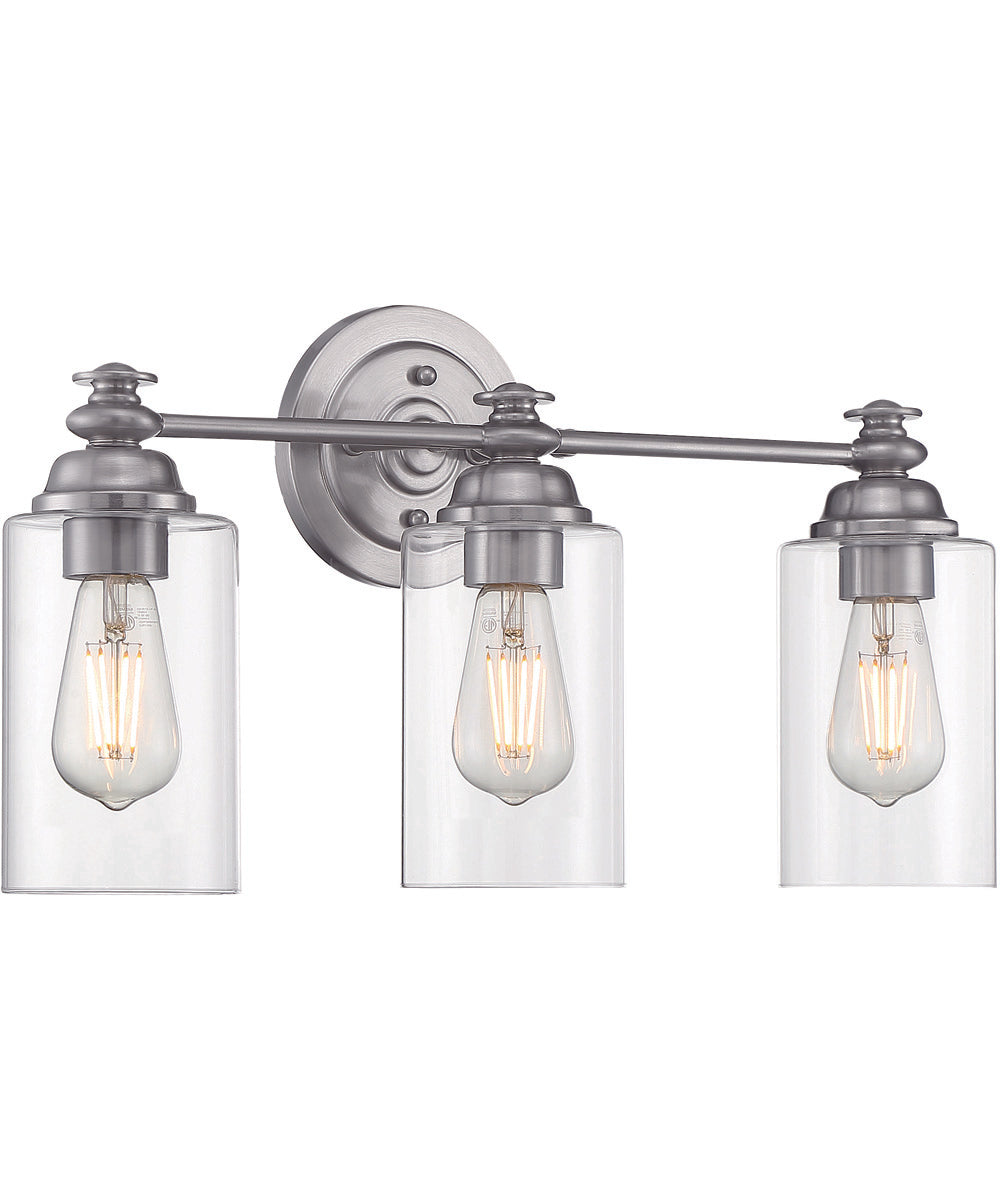 Dardyn 3-Light Vanity Brushed Polished Nickel