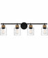 Baltic Extra Large 4-light Bath Light Matte Black