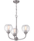 Glenda 3-Light Chandelier Brushed Polished Nickel