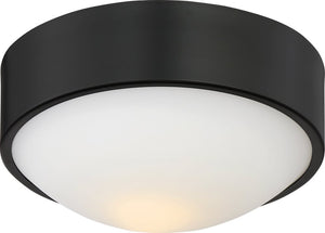 9"W Perk 1-Light LED Close-to-Ceiling Aged Bronze
