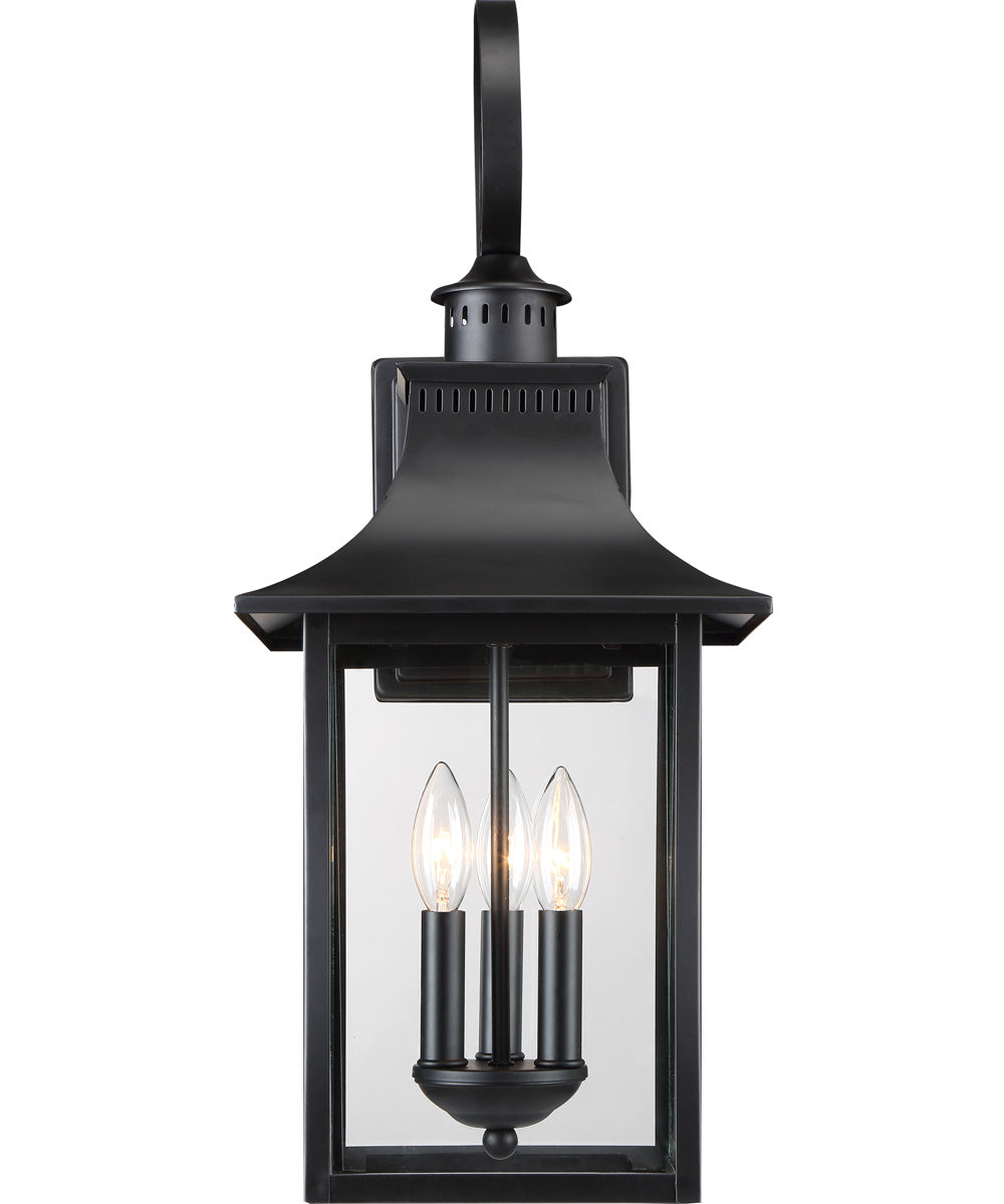 Chancellor Large 3-light Outdoor Wall Light Mystic Black