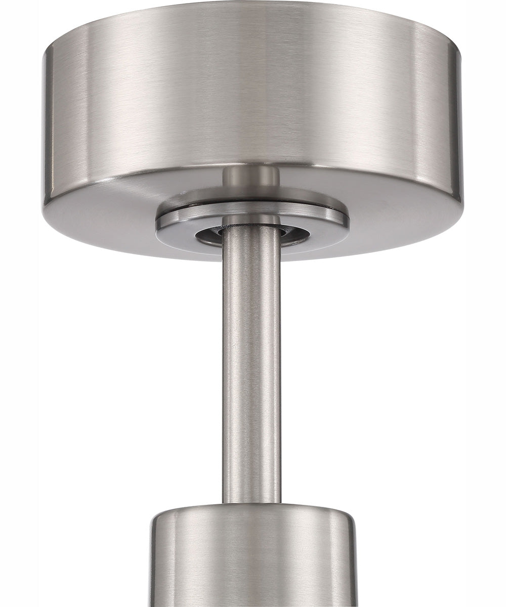 56" Gregory 1-Light Ceiling Fan Brushed Polished Nickel / Flat Black