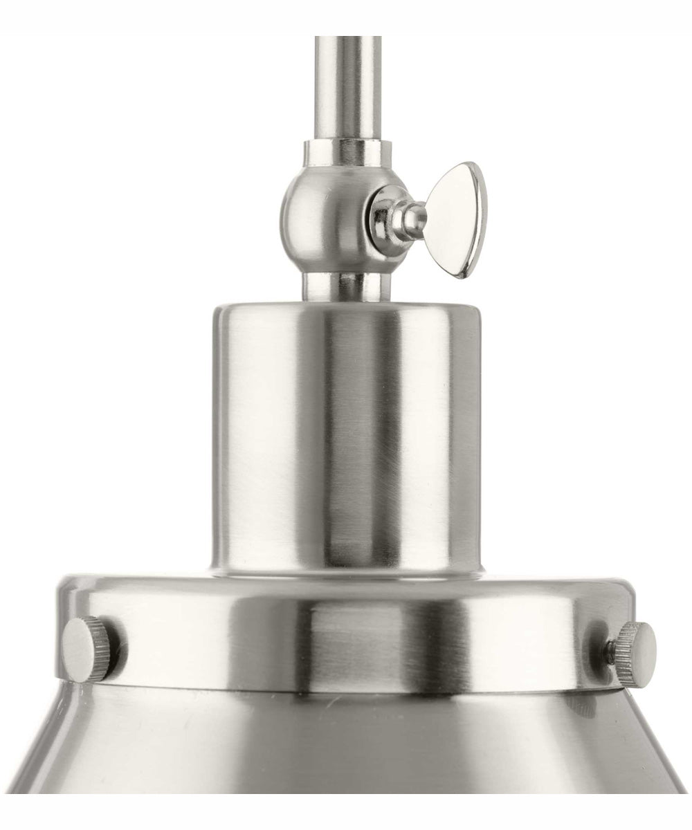 Hinton 1-Light Modern Farmhouse Pendant Brushed Nickel