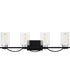 Salem Extra Large 4-light Bath Light Matte Black