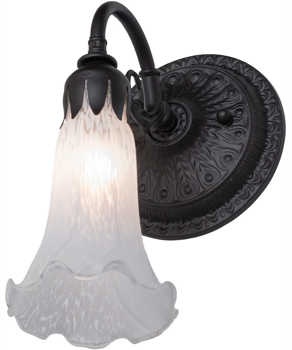 5.5" Wide White Tiffany Pond Lily Wall Sconce