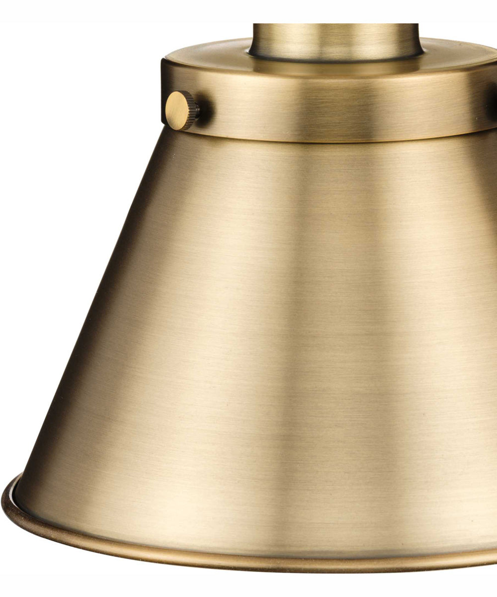 Hinton 1-Light Modern Farmhouse Pendant Vintage Brass