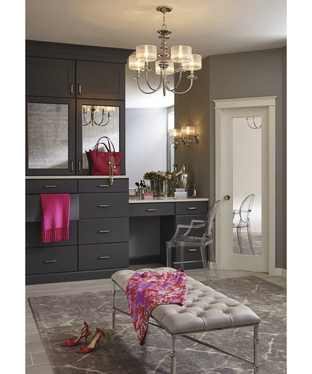 Marche' 1-Light Wall Sconce Polished Nickel